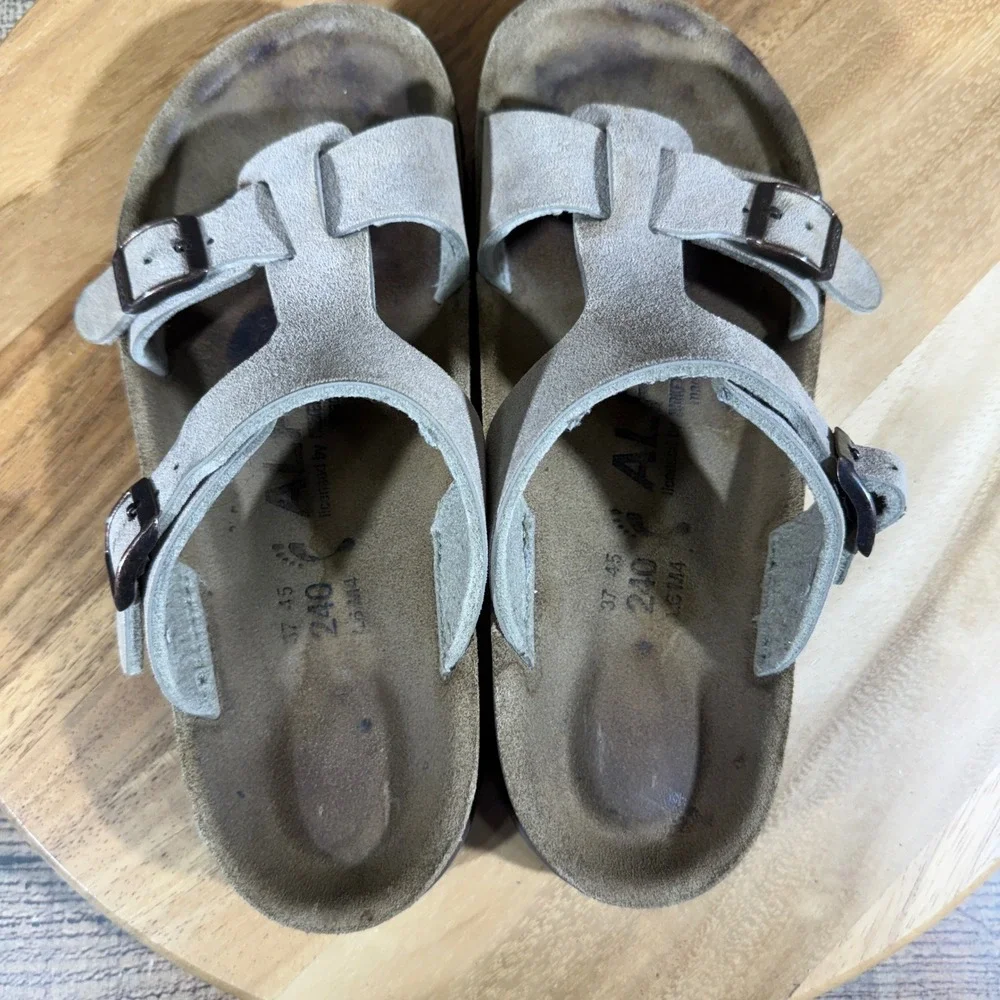 Birkenstock Alpro Sandals Women EU37 US 6-6.5 Brown Suede Open Toe Slip Resist